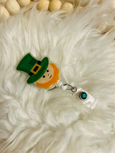 Leprechaun Badge Reel/St Patrick's Day Badge Reel/Seasonal Badge Reel