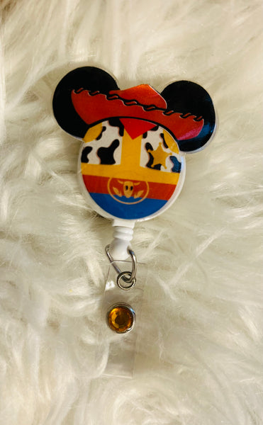 Ears Badge Reel/Cowboy Ear Badge Reel/Funny Badge Reel