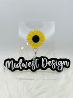 Sunflower Badge Reel