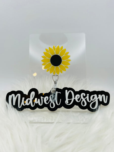 Sunflower Badge Reel