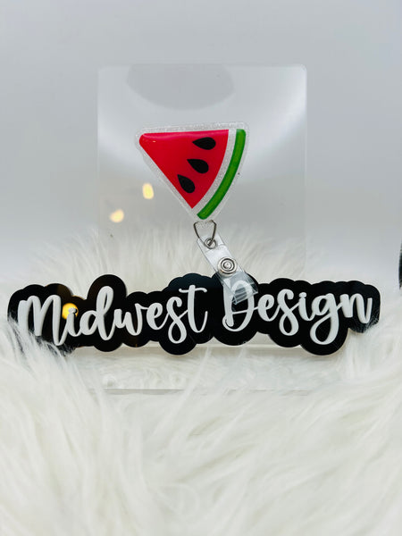 Watermelon Slice Badge Reel