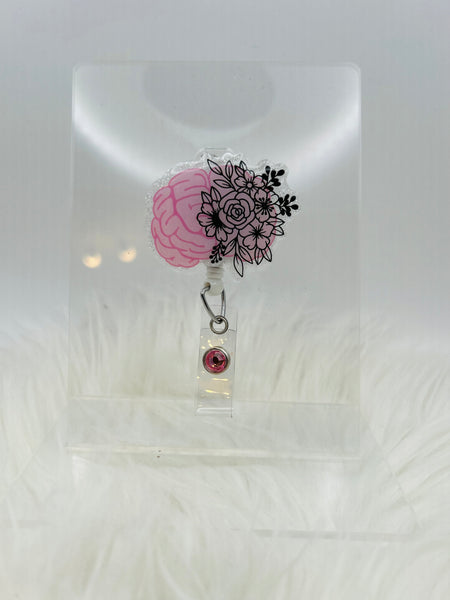 Floral Brain Badge Reel