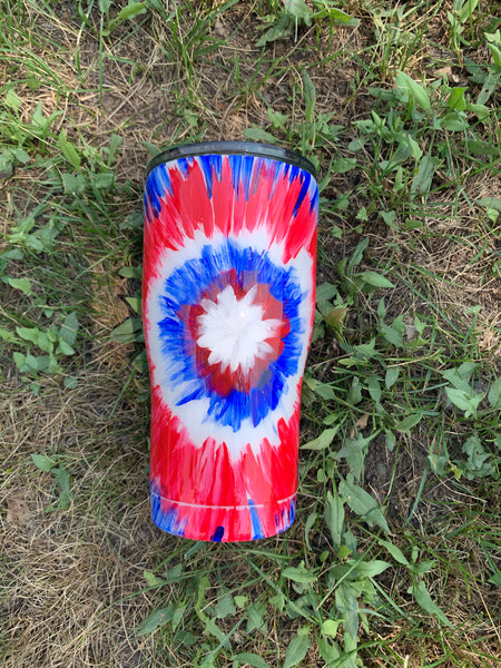 Patriotic Tie dye Tumbler