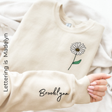 Custom Birth Month Birth Flower Sweatshirt, Christmas Gift for Her, Gift for Mom, Plant Mama Gift, Gift for Grandmother, Cute Flower Shirt