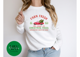 Fresh Farm Christmas Trees/Christmas Tree Crewneck/Christmas Pullover/Farm Truck Sweater