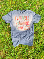 Flannels Hayrides Pumpkins Sweaters Bonfires/ Fall Shirt