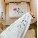 Custom Birth Month Birth Flower Sweatshirt, Christmas Gift for Her, Gift for Mom, Plant Mama Gift, Gift for Grandmother, Cute Flower Shirt